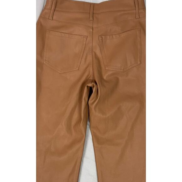 Hollister High Rise Tan Brown Faux Leather Size 5R W27 Pants - Picture 8 of 9